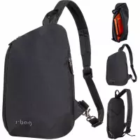 1. R-Bag Plecak Męski na Ramię z USB Switch Black Z141