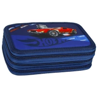 4. Starpak Piórnik Trzykomorowy z Wyposażeniem Hot Wheels Granatowy 486071