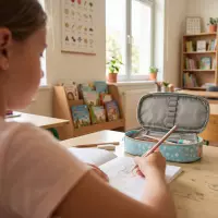 5. AstraBag Piórnik AC6 Saszetka Usztywniona Fluffy Capy 503026027