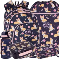 1. CoolPack Zestaw Szkolny Elisabeth 5el. Plecak Prime Pro F162933 + Worek F070933 + Piórnik F062933 + Z17933 + Z18933