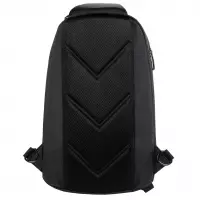 4. R-Bag Plecak Męski na Ramię z USB Pump Black Z131