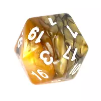 6. Komplet Kości REBEL RPG - Dwukolorowe - Czarno-złote