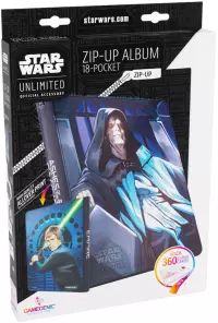 1. Gamegenic: Star Wars Unlimited - Ashes of the Empire -  Zip-Up Album 18-Pocket - Jedi Luke Skywalker & Emperor Palpatine
