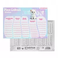4. Starpak Plan Lekcji A5 z Naklejkami na Zeszyt Cuties 591753