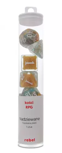 1. Komplet kości REBEL RPG - Nadziewane - Tropikalna plaża
