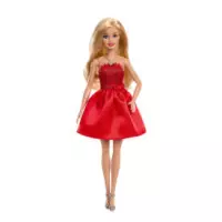 6. Mattel Barbie Lalka Limitowana 80-lecie Rubinowa Sukienka JGD25