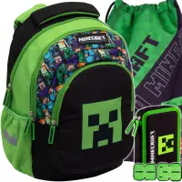 1. Astra Zestaw Szkolny Minecraft 3el. Plecak AB330 502025054 + Worek 507022041 + Piórnik 503025049