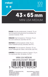 2. Rebel Koszulki na Karty - 43x65 mm - Crux Medium -100 sztuk