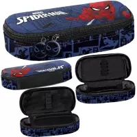 5.  Paso Piórnik Tuba Usztywniona Spider Man Niebieski SP25TT-013