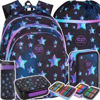1. CoolPack Zestaw Szkolny Star Night 5el. Plecak F029830+ Piórnik F066830 + Worek F070830 + Z08830 + Z18830