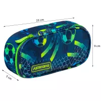 4. AstraBag Piórnik AC6 Saszetka Usztywniona Football 503026035