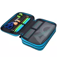 2. CoolPack Jumper 3 Piórnik Trzykomorowy Z Wyposażeniem Football 2T Blue F067008