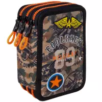 1. CoolPack Jumper 3 Piórnik Trzykomorowy Z Wyposażeniem Badges B E67023