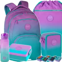 1. CoolPack Zestaw Szkolny Gradient Blueberry 5el. Plecak Pick E99505/F + Worek E70505 + Piórnik E67505/F + 07505CP Z07505 + 56179CP