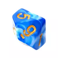 7. Komplet kości REBEL RPG - Dwukolorowe - Niebiesko-białe 