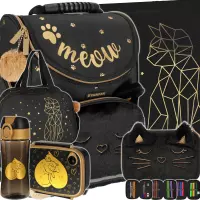 1. Starpak Zestaw Czarny Kotek z Futerkiem 6el. Tornister 529687 + Piórnik 553185 + Worek 529469 + Torba 517338 + 558660 + 558652 + 558654