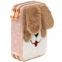 3. AstraBag Piórnik AC21 Dwukomorowy z Wyposażeniem Fluffy Puppy 503026024
