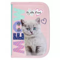 2. St. Majewski Piórnik Dwuklapkowy Bez Wyposażenia Fluffy Kitty 687044