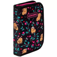 5. AstraBag Piórnik AC1 Pojedynczy Dwuklapkowy bez Wyposażenia Flower Capy 503026018