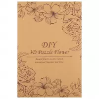 4. Mega Creative Puzzle Drewniane 3D Kwiaty 590290
