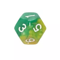 9. Komplet kości REBEL RPG - Dwukolorowe - Zielono-żółte