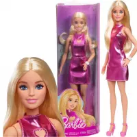 2. Mattel Barbie Lalka Fashion  Metaliczna Różowa Sukienka HYT88 W6
