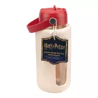 2. Szklana Butelka na Wodę z Silikonowym Etui Harry Potter
