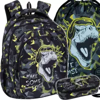 1. CoolPack Zestaw Szkolny Dinopark 3el. Plecak Fast F163966 + Worek F159966 + Piórnik F062966