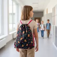 5. AstraBag Worek Szkolny Na Sznurkach AD1 Flower Capy 507026006