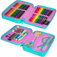 2. CoolPack Jumper XL Piórnik Dwukomorowy Z Wyposażeniem Happy Donuts F077665