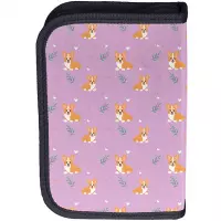 1. Paso Piórnik Dwuklapkowy bez Wyposażenia Corgi Lila  PP26CG-P001BW