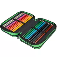 2. CoolPack Jumper 3 Piórnik Trzykomorowy Z Wyposażeniem Game Over Gradient Green F067969