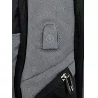 8. R-Bag Plecak Męski na Laptopa 15" z USB Drum Grey Z022
