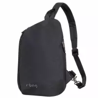 3. R-Bag Plecak Męski na Ramię z USB Switch Black Z141