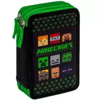 1. Astra Minecraft Piórnik Trzykomorowy Jumbo z Wyposażeniem Minecraft 503026074