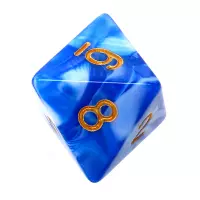 2. Komplet kości REBEL RPG - Dwukolorowe - Niebiesko-białe 