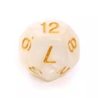 9. Komplet kości REBEL RPG - Perłowe - Białe