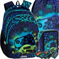 1. CoolPack Zestaw Szkolny Gamer Chess 3el. Plecak Jerry F029964 + Worek F159964 + Piórnik F067964