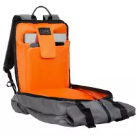 8. R-Bag Plecak Męski na Laptopa 15" z USB Hopper Grey Z032