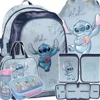 1.  Paso Zestaw Szkolny 6el.Stitch Blue Plecak DS26UU-081 + Piórnik DS26UU-P001BW + Worek DS26UU-712 + Torba DS26UU-074