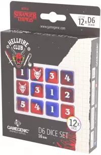 2. Gamegenic: Stranger Things - D6 Dice Set - Hellfire Club (12x)