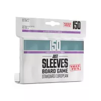 1. Gamegenic: Just Sleeves - Board Game Sleeves (62x94 mm) - Koszulki na Karty - 150 sztuk Clear