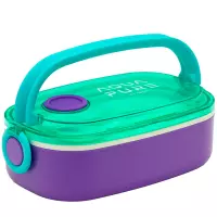 1. Astra Aqua Pure Śniadaniówka ze Sztućcami Fioletowo-Miętowa 511025026