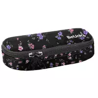 4. BeUniq Piórnik Tuba Usztywniona Purple Flowers BU25KF-013