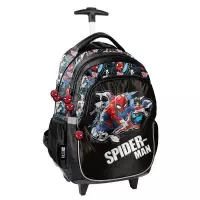 1. Paso Plecak Szkolny Na Kółkach Spider Man Black SP25WW-997