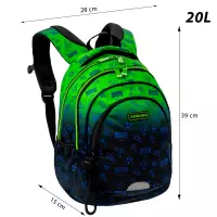 11. AstraBag Plecak Szkolny AB330 Ombre Football 502026052