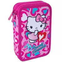 1. CoolPack Jumper 2 Piórnik Dwukomorowy Z Wyposażeniem Hello Kitty Pink 2 F066035