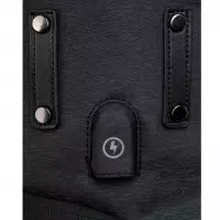 6. R-Bag Plecak Męski na Laptopa 15" z USB Roll Black Z151