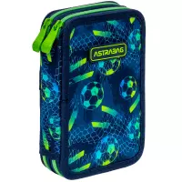 3. AstraBag Piórnik AC21 Dwukomorowy z Wyposażeniem Football 503026033