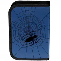 2. Paso Piórnik Dwuklapkowy z Wyposażeniem Spider Man Niebieski SP25TT-P001